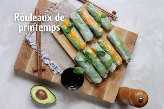 Découvrez deux délicieuses recettes de rouleaux de printemps : Veggie et au saumon